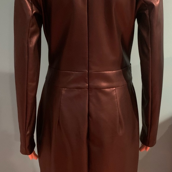 Faux Leather Dress - Picture 4 of 10